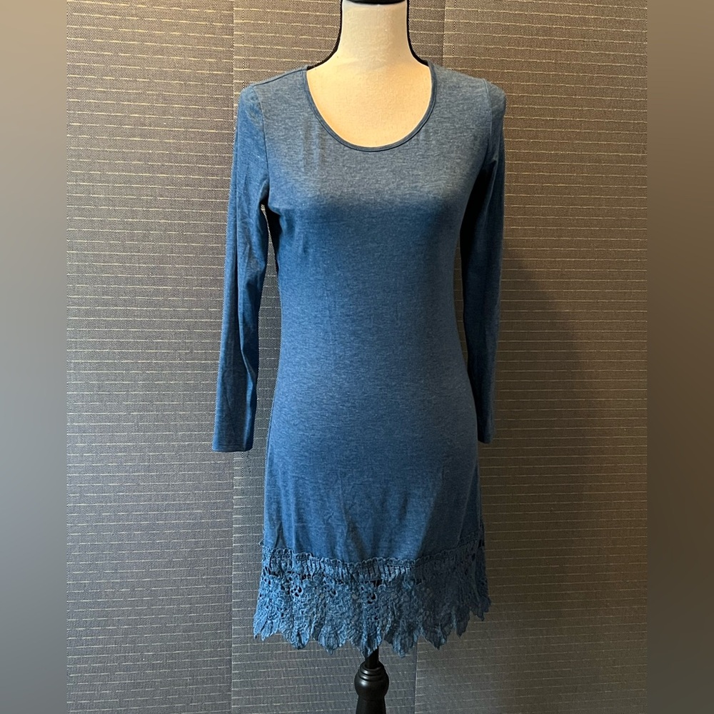 Miyang Long Sleeve Lace Hem Dress
